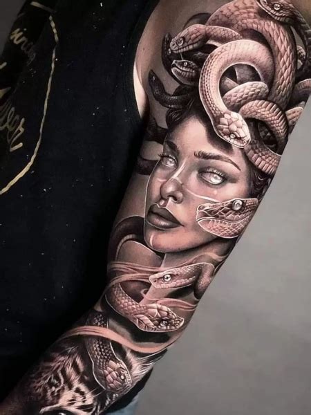 versace face tattoo|realistic medusa tattoos.